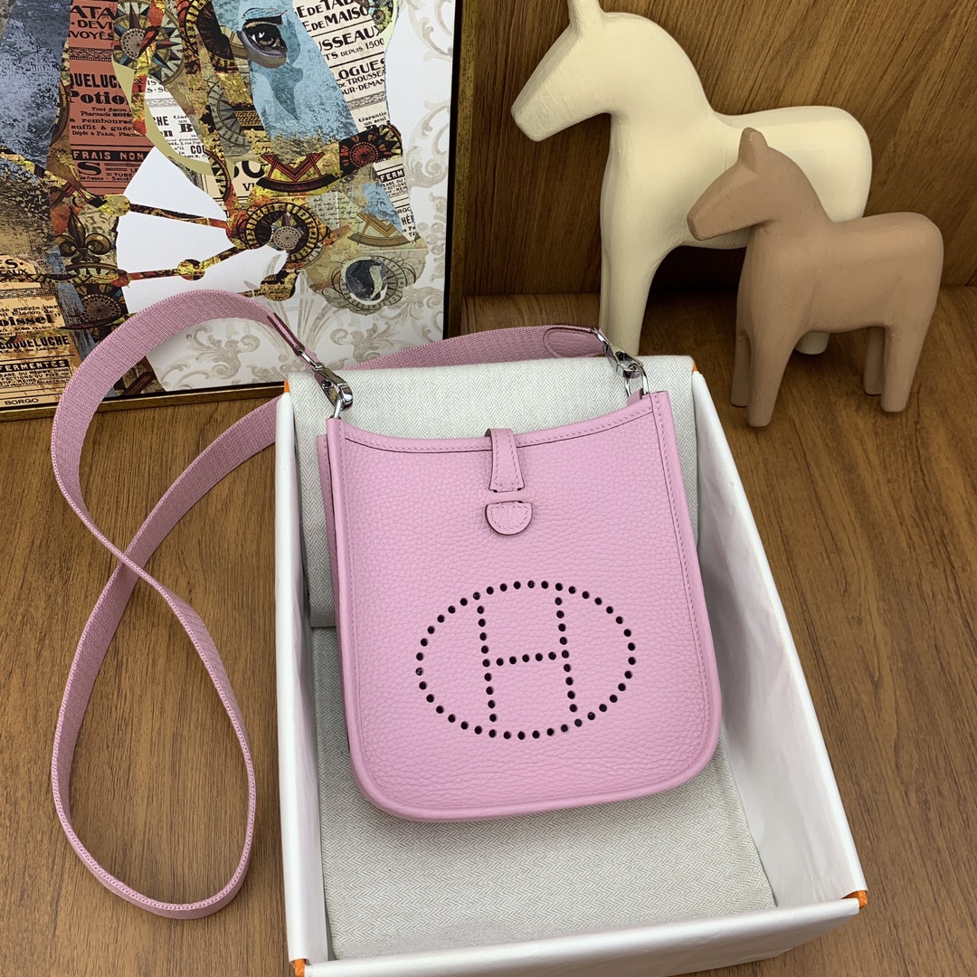 Hermès Evelyne TPM Mauve Sylvestre Clemence Palladium Hardware
