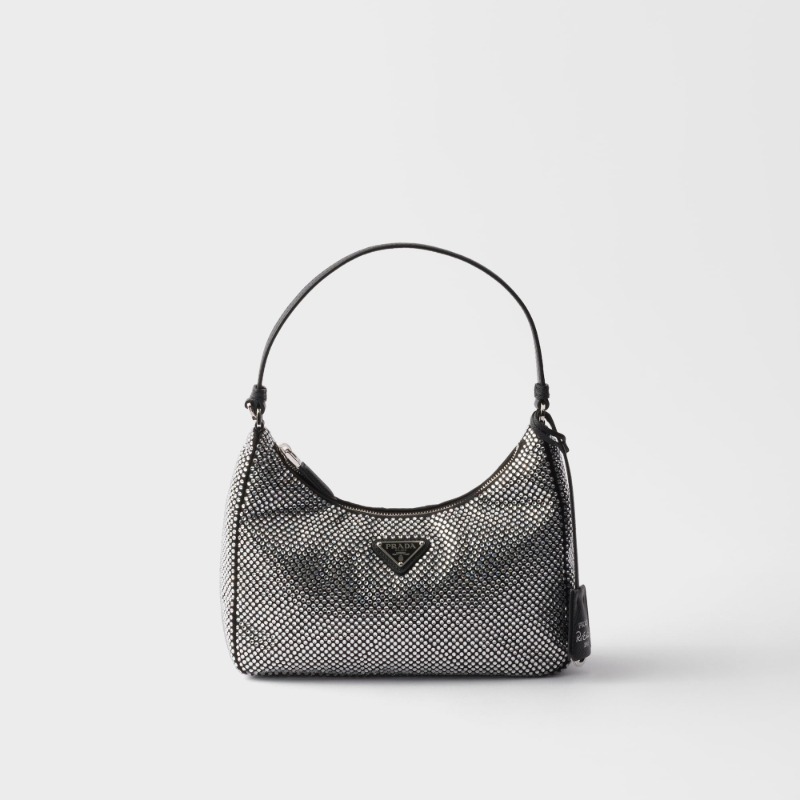 Prada Re-Edition 2005 mini crystal-studded satin bag