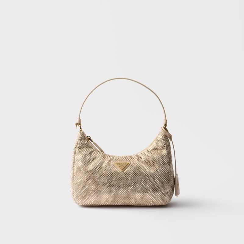 Prada Re-Edition 2005 mini crystal-studded satin bag