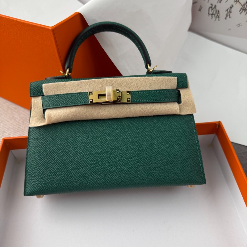 Hermès Kelly Sellier 20 Vert Vertigo Epsom Gold Hardware