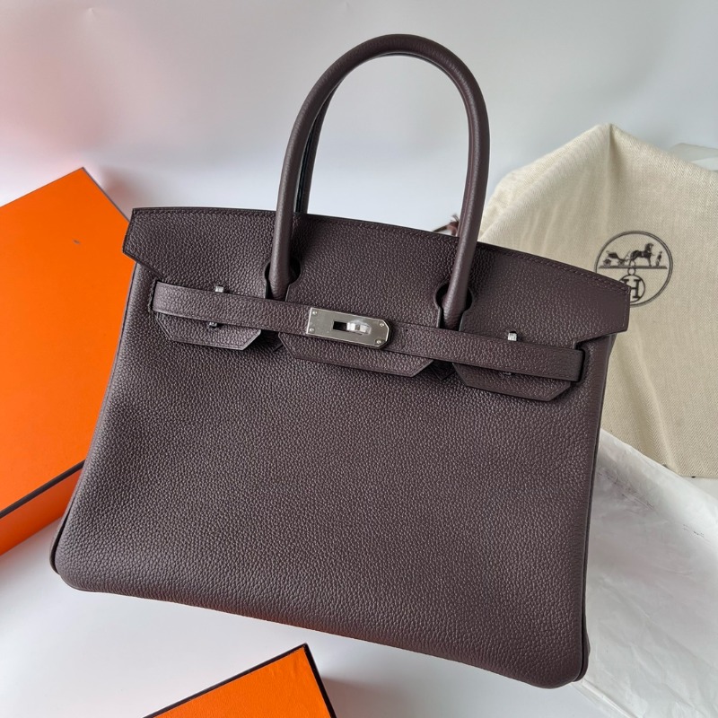 Hermès Birkin 30 Ebène Togo Leather Palladium Hardware
