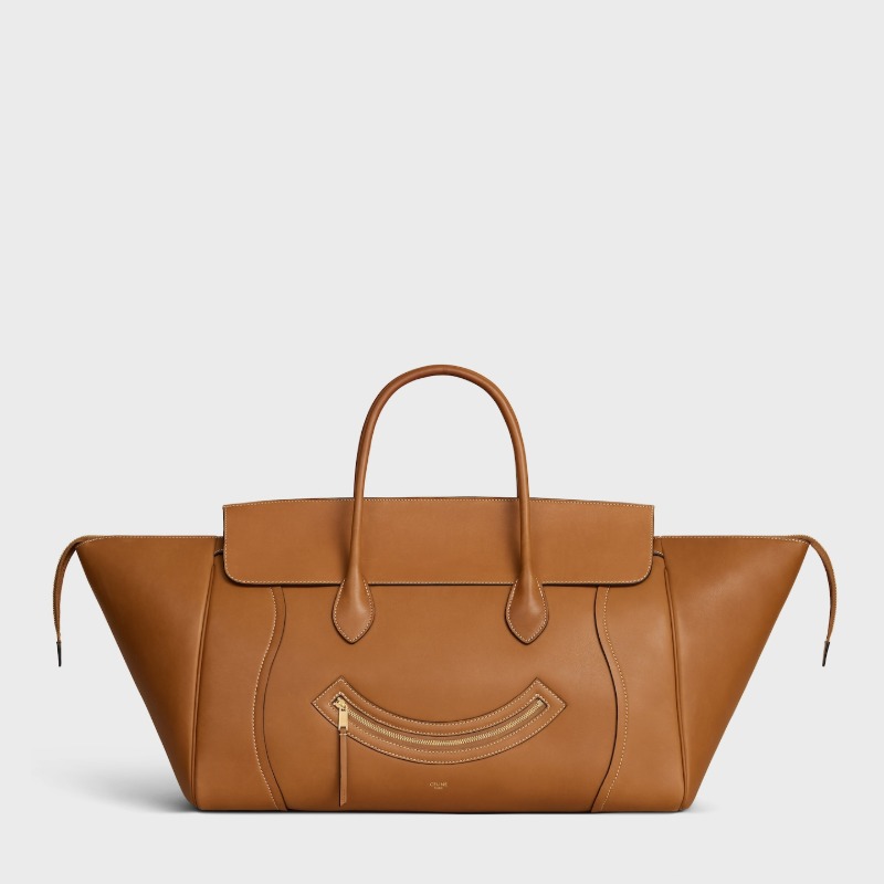 LUGGAGE IN NATURAL SUPPLE CALFSKIN BIG SMILE