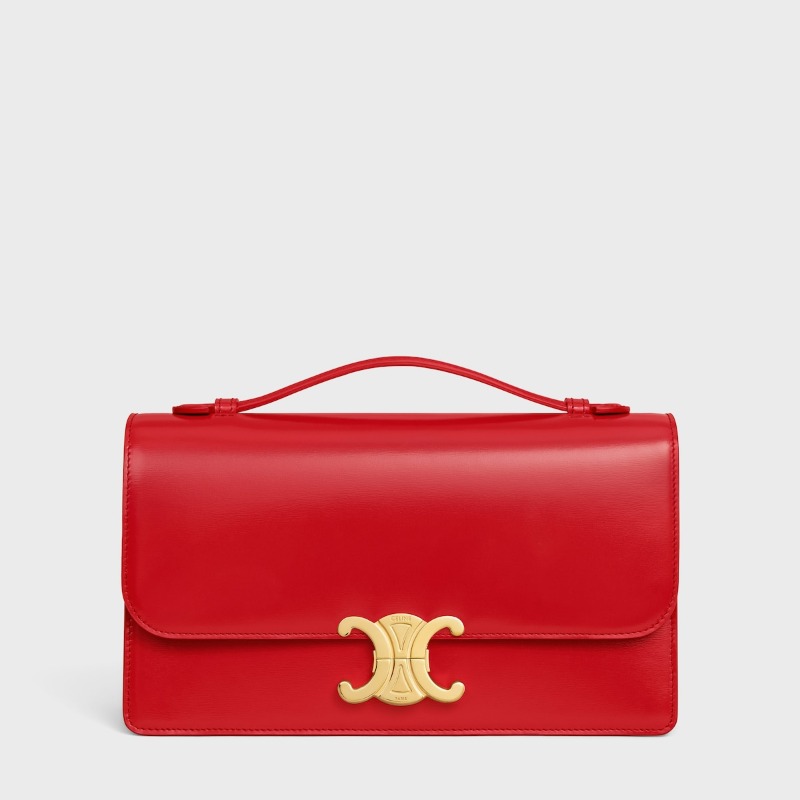 MEDIUM TRIOMPHE FOLIO IN SHINY CALFSKIN