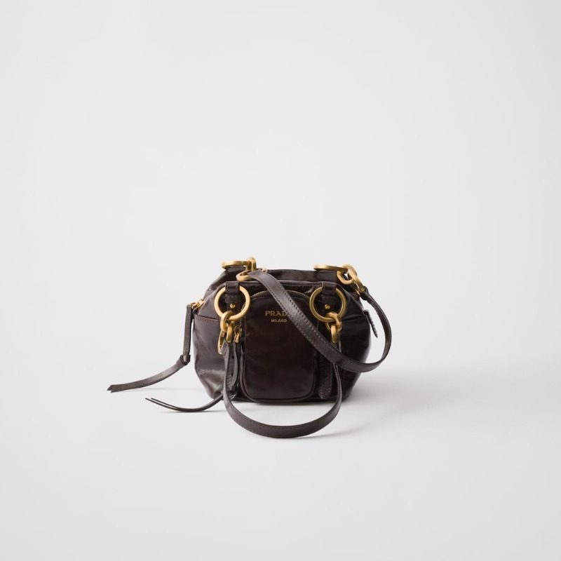 Prada Dangle Leather Top-Handle Mini-Bag