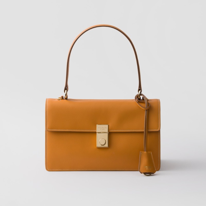 Prada Soft Sound Medium Leather Shoulder Bag