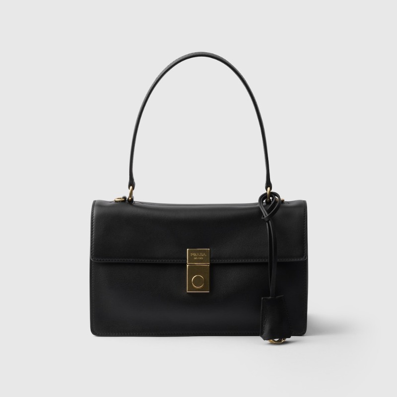 Prada Soft Sound Medium Leather Shoulder Bag