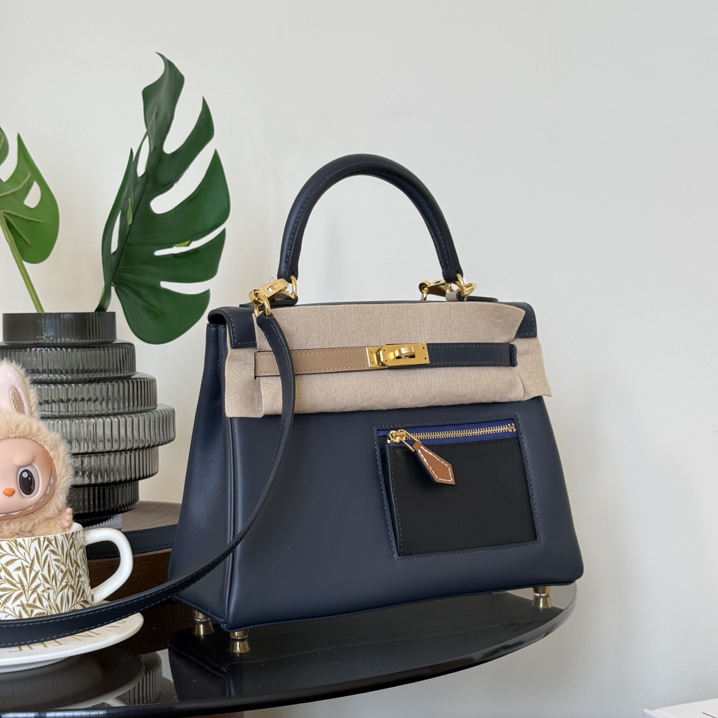 Hermès Kelly Colormatic 25 Bleu Nuit Swift Gold Hardware