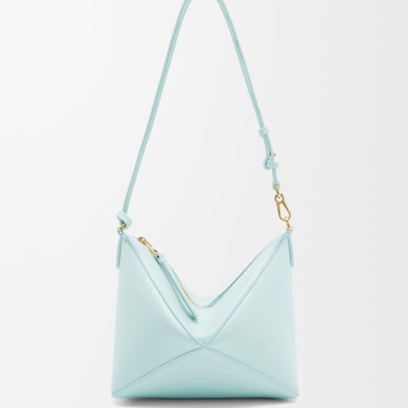 Puzzle Fold pouch in shiny nappa calfskin