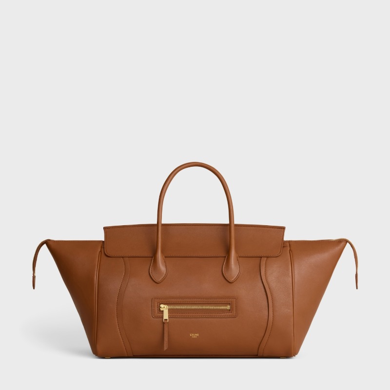 MEDIUM LUGGAGE IN SUPPLE SHINY LAMBSKIN