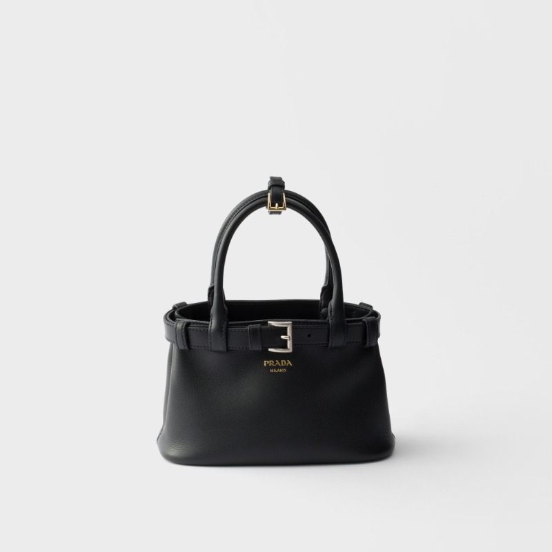 Prada Buckle small leather bag with belt