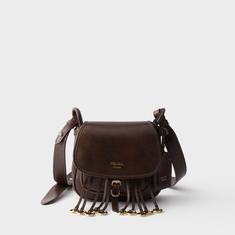 Prada Corsaire aged leather mini shoulder bag
