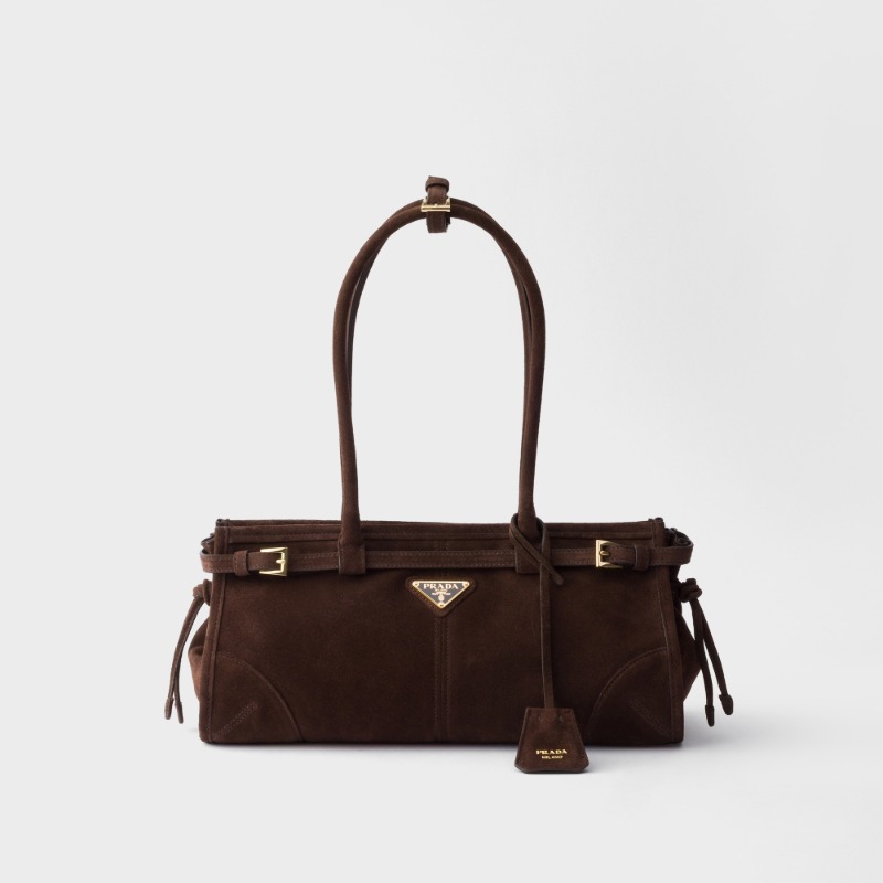 Prada Bonnie medium suede bag