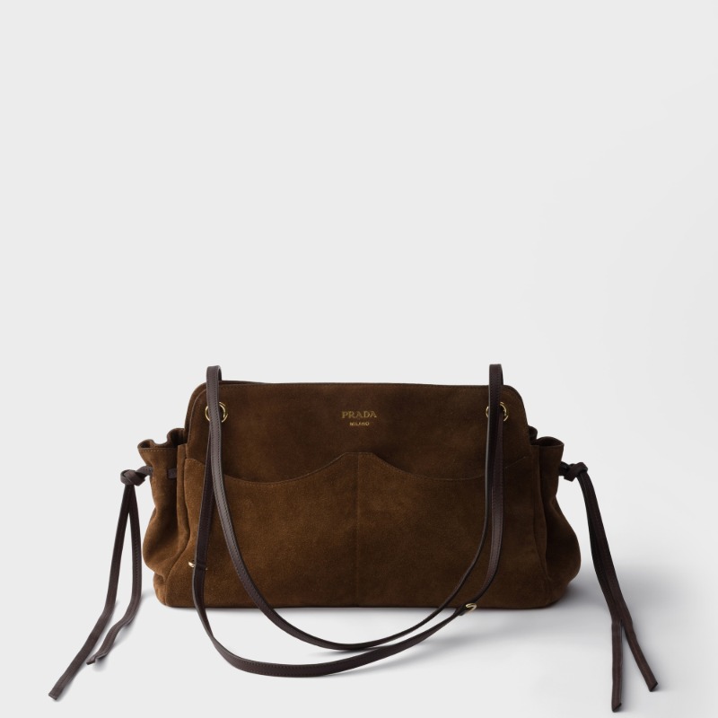 Prada Allusion large suede tote bag