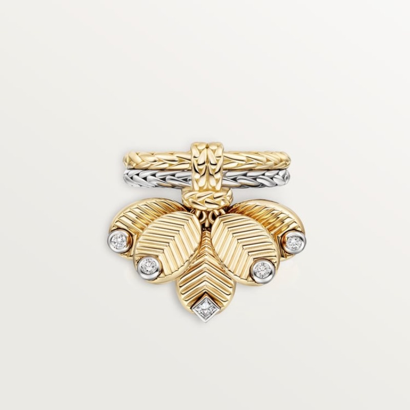 Grain de Café ring, diamonds