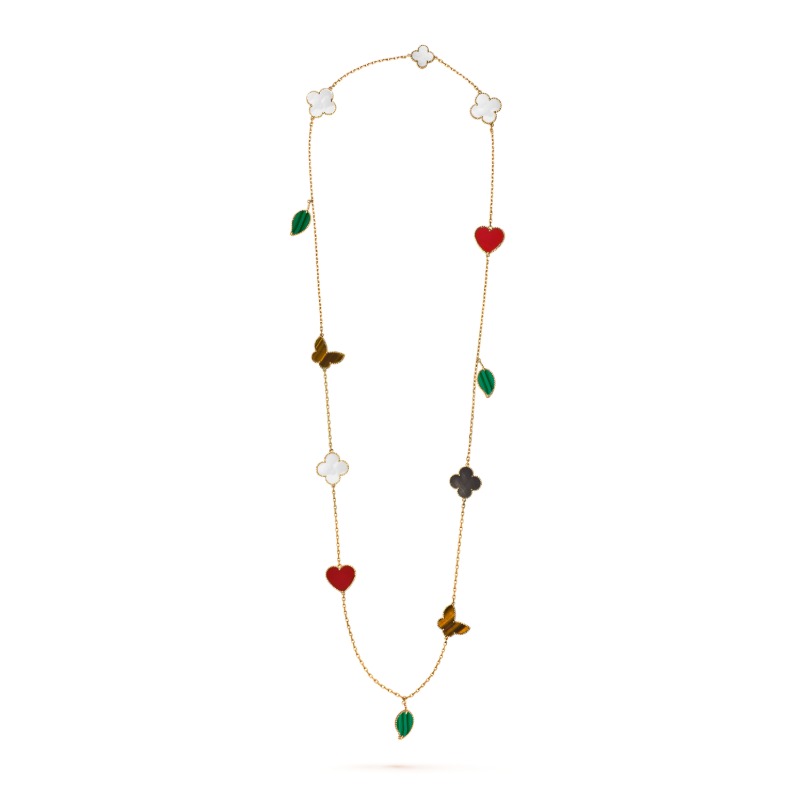 Lucky Alhambra long necklace, 12 motifs