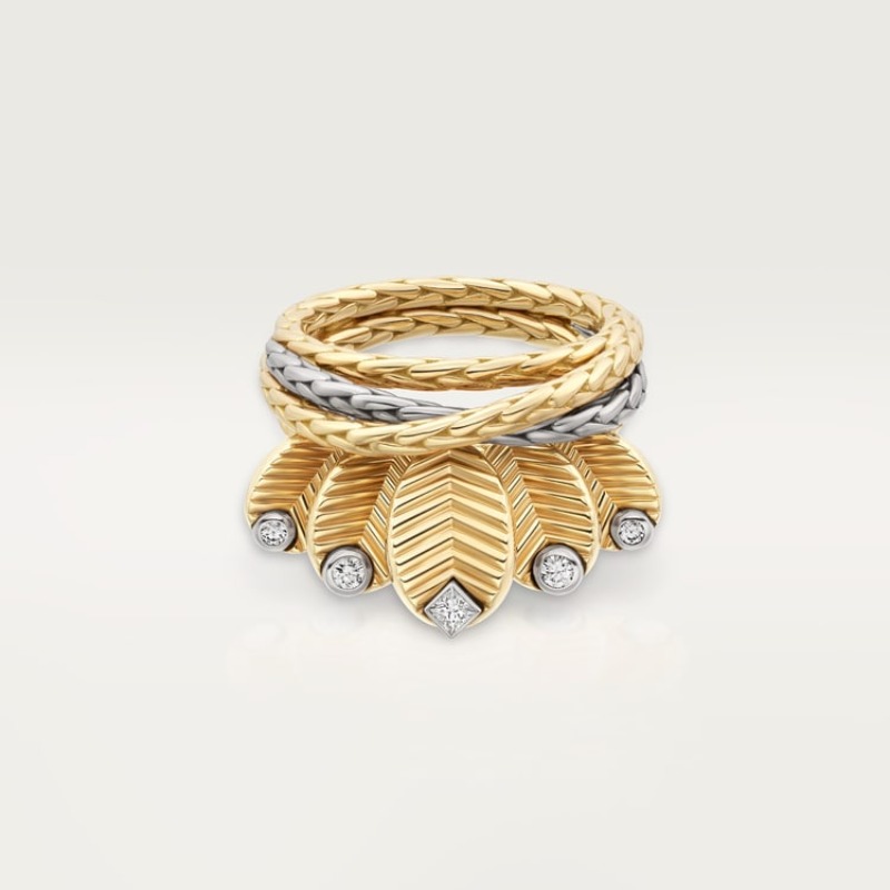Grain de Café ring, diamonds