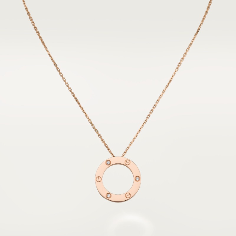 LOVE pendant, 3 diamonds