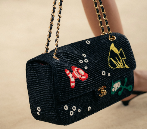 CHANEL SEASHELL & FISH MOTIF FLAP BAG