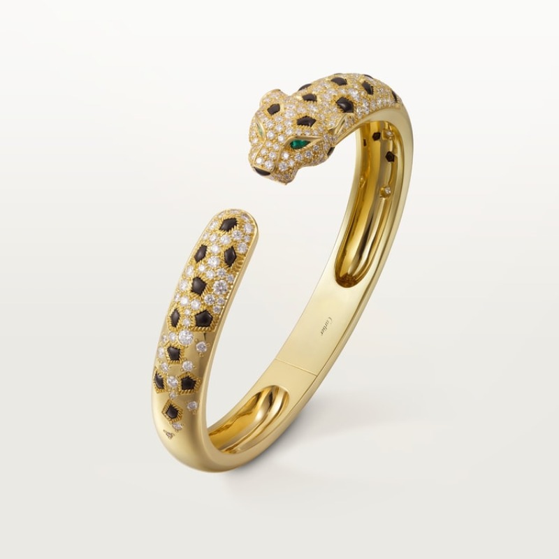 Panthère de Cartier bracelet, medium model, half-paved