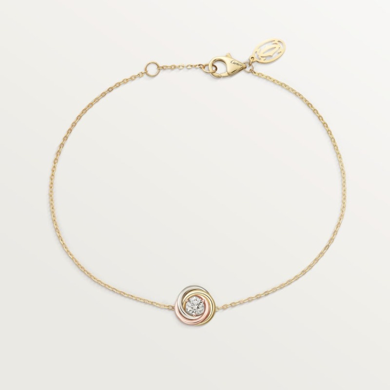 Trinity bracelet, on chain, 1 diamond