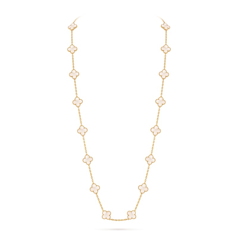 Vintage Alhambra long necklace, 20 motifs