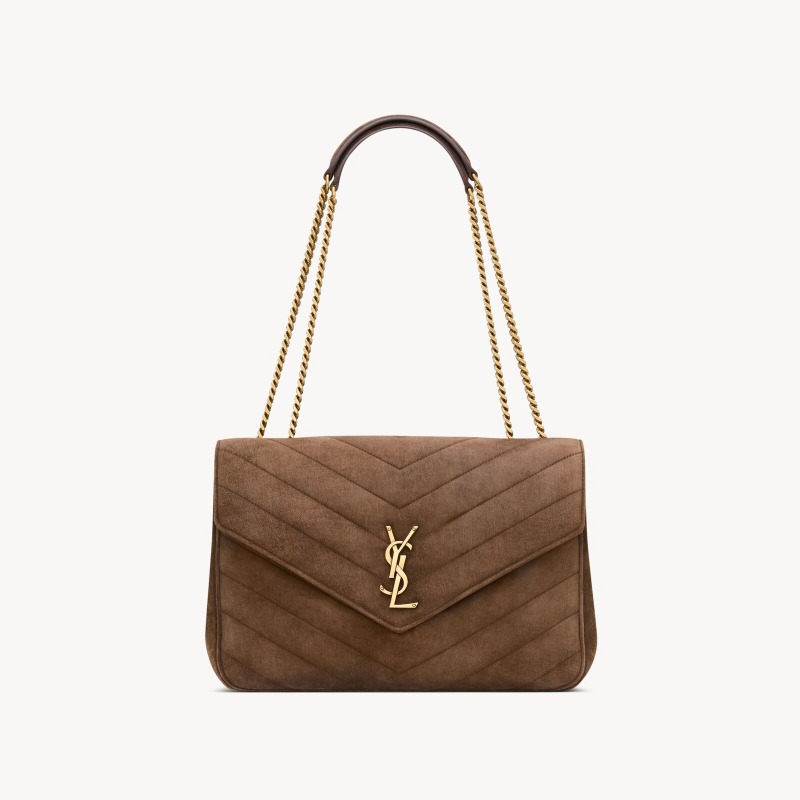 YSL LOULOU LARGE IN MATELASSE SUEDE
