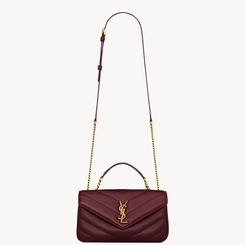 YSL LOULOU TOP-HANDLE IN MATELASSE LAMBSKIN