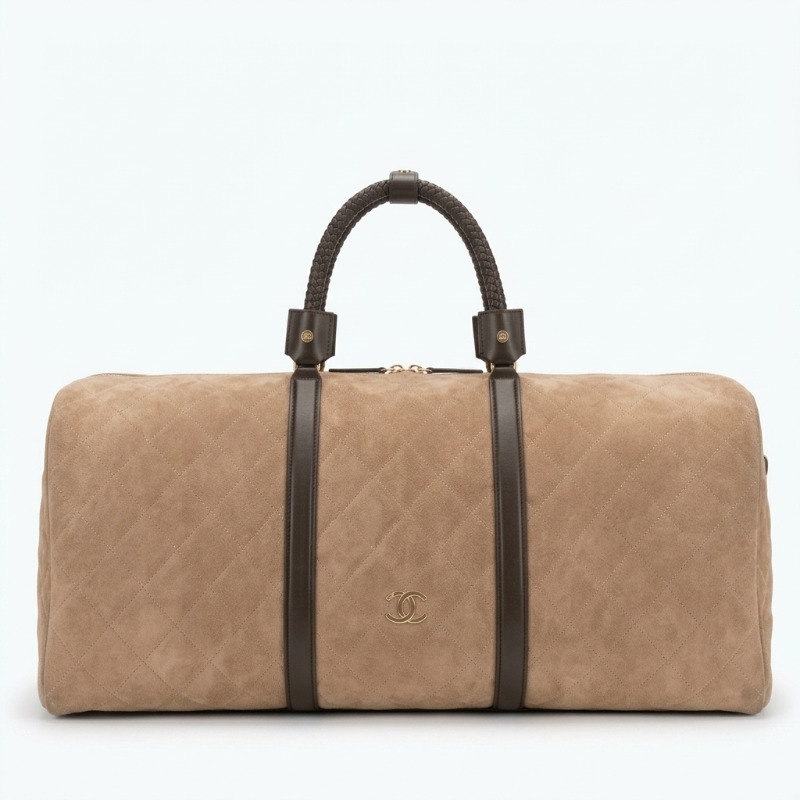 CHANEL SUEDE CALFSKIN LARGE DUFFLE BAG