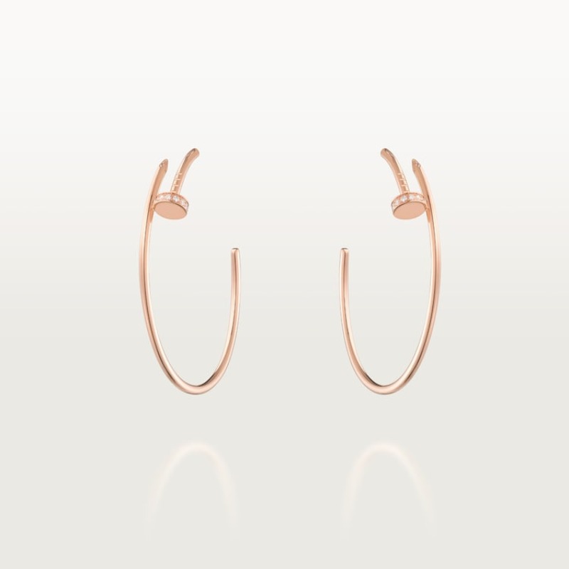 Juste un Clou hoop earrings, large model, diamonds