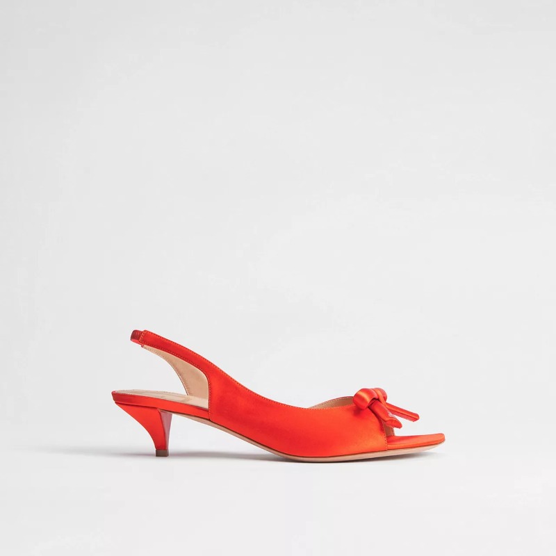 Dior Bow Heeled Slingback Sandal