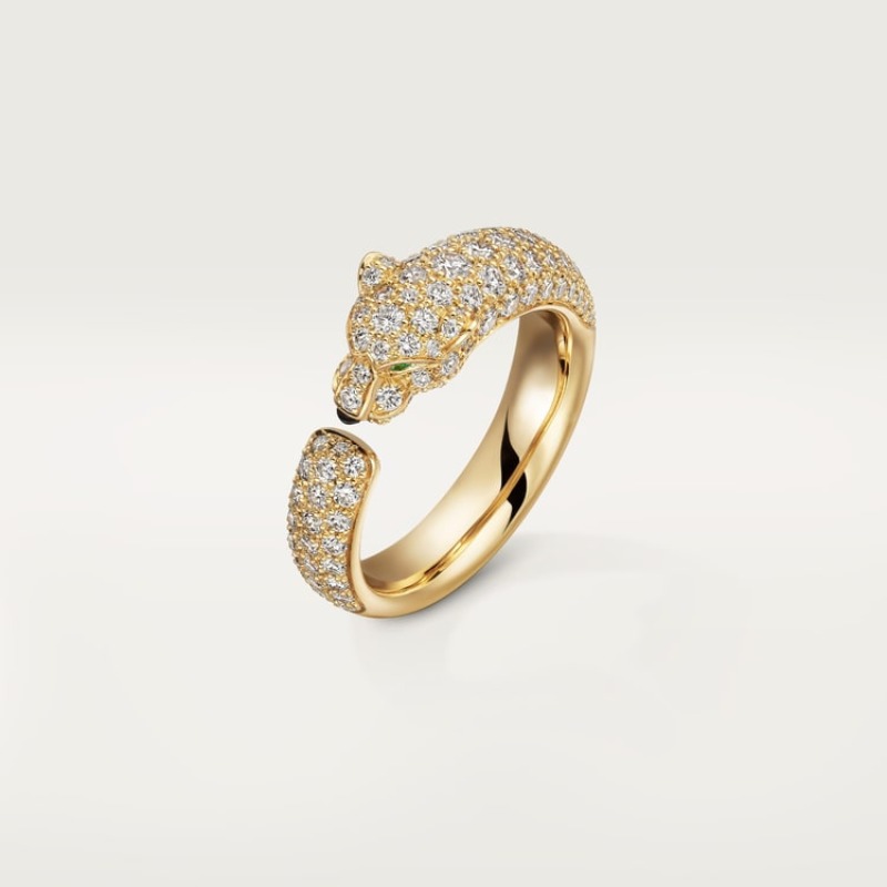 b7d46dcd8bb65da5b4821c4e95657079 (1) Panthère de Cartier ring, small model, paved - Image 1