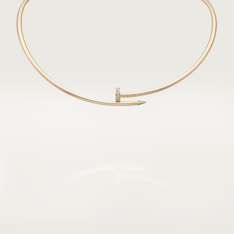 Juste un Clou torque necklace, small model, diamonds