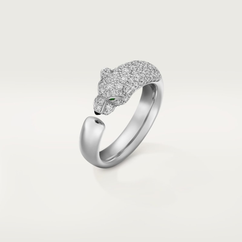Panthère de Cartier ring, small model, half-paved