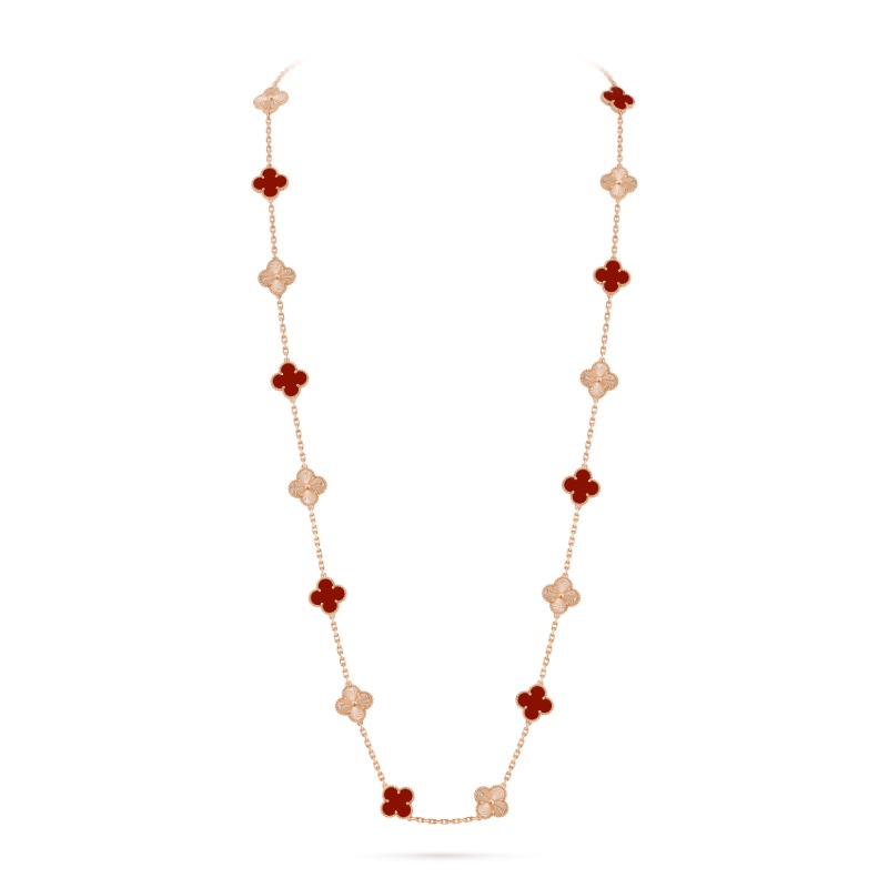 Vintage Alhambra long necklace, 20 motifs