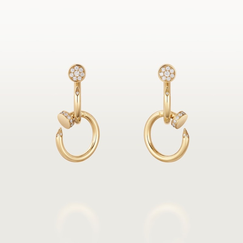 Juste un Clou earrings, double, diamonds
