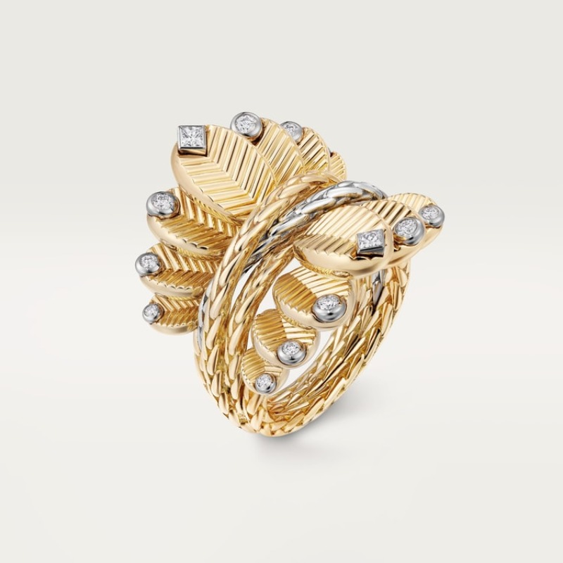 Grain de Café ring, diamonds
