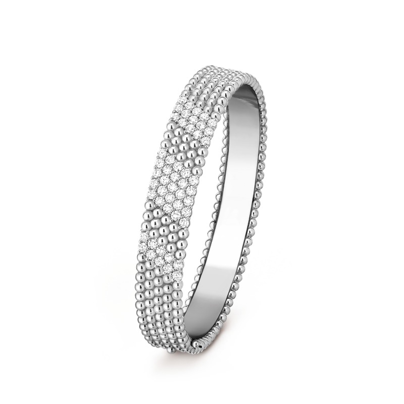 Perlée diamonds bracelet, 5 rows, medium model