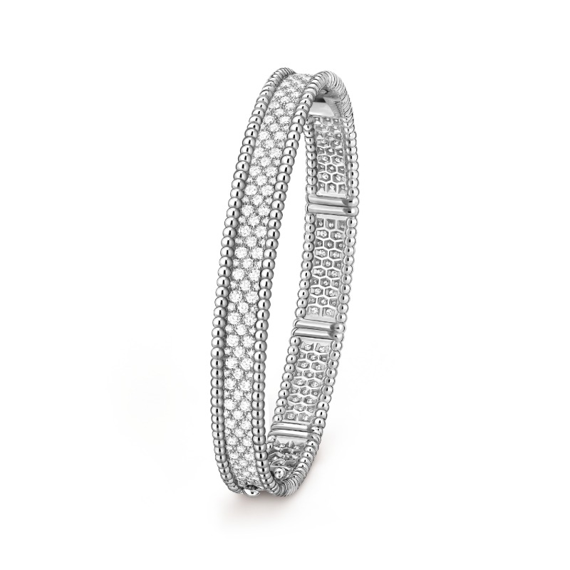 Perlée diamonds bracelet, 3 rows, medium model
