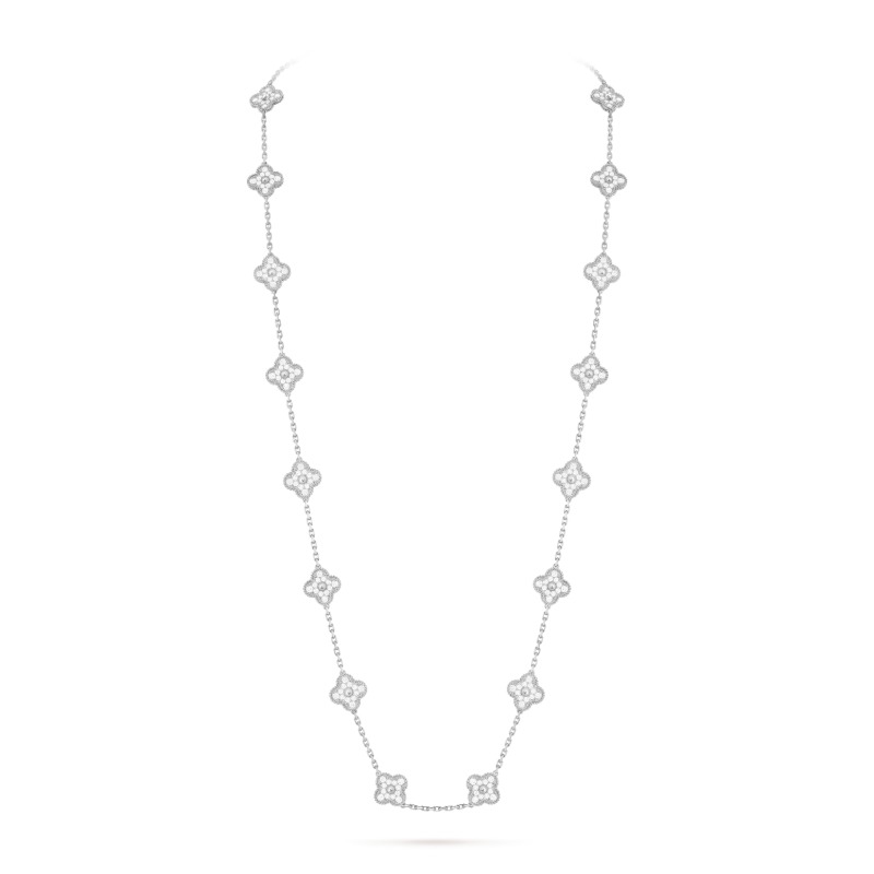 Vintage Alhambra long necklace, 20 motifs